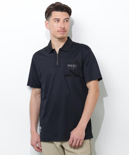 PING APPAREL】サンベール×クールフローカノコ半袖ポロシャツ ＜GOLD