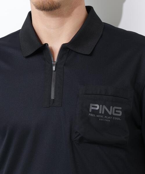 PING(ピン)の「【PING APPAREL】サンベール×クールフローカノコ半袖ポロシャツ <GOLD> (LADIES)(ポロシャツ・メンズ・ブラック/ホワイト/ピンク・LL1/M/L/LL/S)」の5枚目の写真