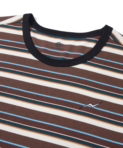 KALAPATTHAR(カラパタール)の「KP LOGO STRIPE SHORT-SLEEVED T-SHIRT - BROWN(Tシャツ/カットソー・メンズ・その他・LARGE/X-LARGE/MEDIUM)」の6枚目の写真