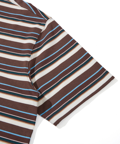 KALAPATTHAR(カラパタール)の「KP LOGO STRIPE SHORT-SLEEVED T-SHIRT - BROWN(Tシャツ/カットソー・メンズ・その他・LARGE/X-LARGE/MEDIUM)」の7枚目の写真