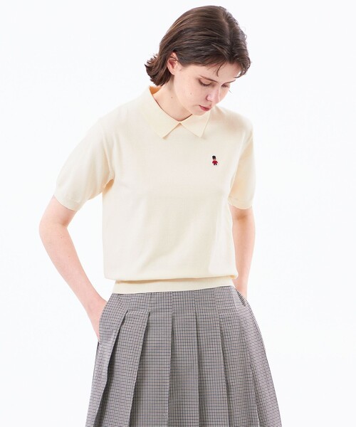 MACKINTOSH PHILOSOPHY(マッキントッシュ フィロソフィー)の「【WEB&一部店舗限定】バッキンガムベア ポロカラーニット(ポロシャツ・レディース・ベージュ系その他/ブラック/ブルー系その他3/ブラウン系その他4/ダークネイビー/ライトイエロー・38)」の6枚目の写真