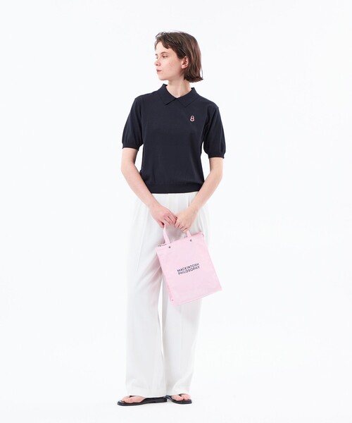 MACKINTOSH PHILOSOPHY(マッキントッシュ フィロソフィー)の「【WEB&一部店舗限定】バッキンガムベア ポロカラーニット(ポロシャツ・レディース・ベージュ系その他/ブラック/ブルー系その他3/ブラウン系その他4/ダークネイビー/ライトイエロー・38)」の9枚目の写真