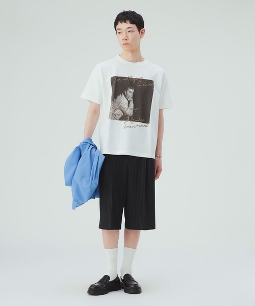 BEAMS HEART（ビームスハート）の「【6/18値下げ】エルヴィス フォト メッセージ Tシャツ（ユニセックス）（Tシャツ/カットソー・メンズ・ブラック/ホワイト・LARGE/MEDIUM/SMALL）」の3枚目の写真