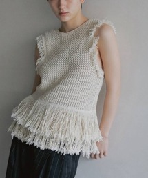 anuke(�A���k�[�N)��Fringe Knit Tanktop 62610510(T�V���c/�J�b�g�\�[)
