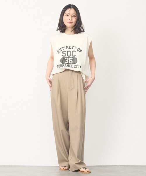 abahouse mavie(アバハウスマヴィ)の「【ヴィンテージ風】ピグメントロゴノースリーブ(Tシャツ/カットソー・レディース・パープル/グレイッシュベージュ/オフホワイト・フリー)」の10枚目の写真