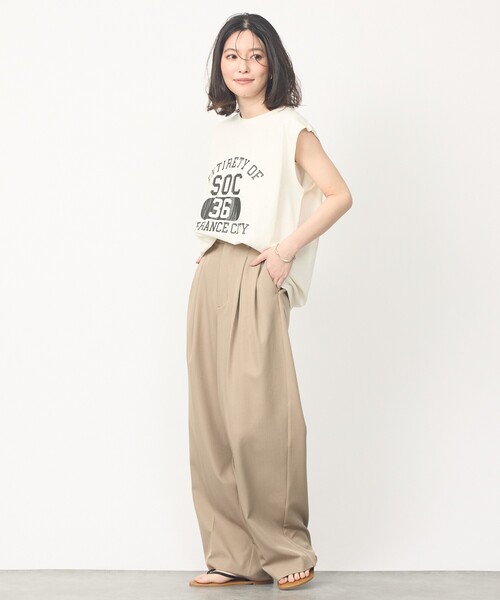 abahouse mavie(アバハウスマヴィ)の「【ヴィンテージ風】ピグメントロゴノースリーブ(Tシャツ/カットソー・レディース・パープル/グレイッシュベージュ/オフホワイト・フリー)」の11枚目の写真