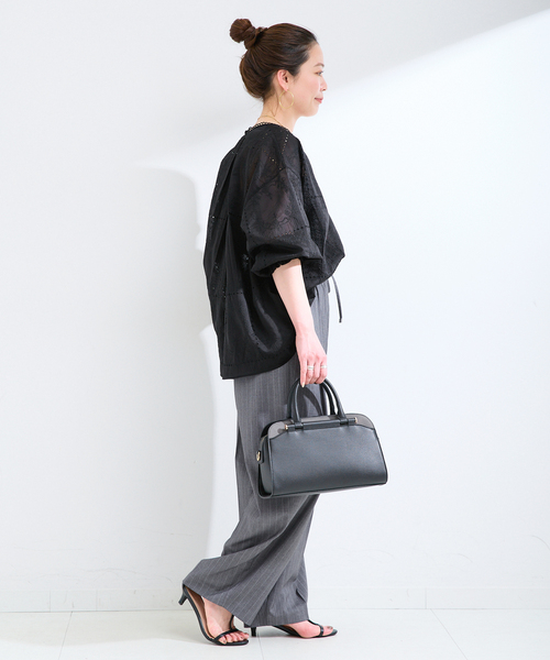 B.C STOCK(ベーセーストック)の「手洗い可 / ハンカチーフカフタンブラウス(シャツ/ブラウス・レディース・ブラック/ホワイト/ブラウン・FREE)」の14枚目の写真