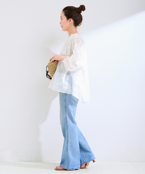 B.C STOCK(ベーセーストック)の「手洗い可 / ハンカチーフカフタンブラウス(シャツ/ブラウス・レディース・ブラック/ホワイト/ブラウン・FREE)」の20枚目の写真