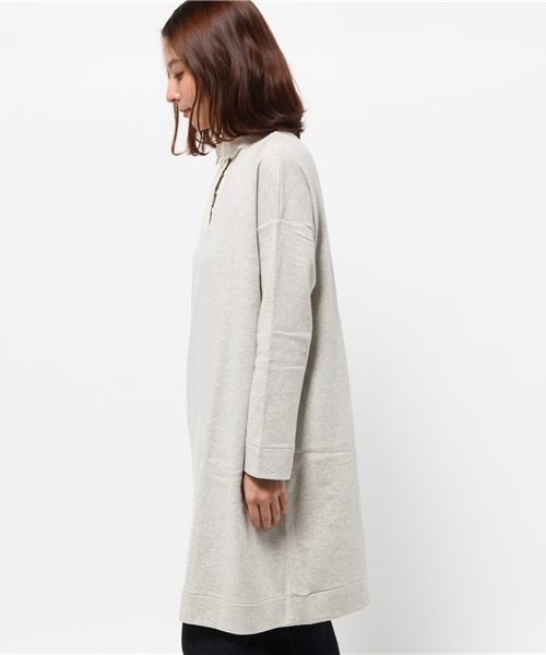 PUAL CE CIN（ピュアルセシン）の「襟レースチュニック（Tシャツ/カットソー・レディース・オートミール/ライトグレー/ネイビー・FREE）」の7枚目の写真