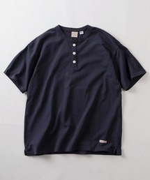 【75】【Goodwear/グッドウェア】ヘビーウェイト USAコットン ヘンリーネック 半袖Tシャツ/ビッグシルエット/ピスネーム