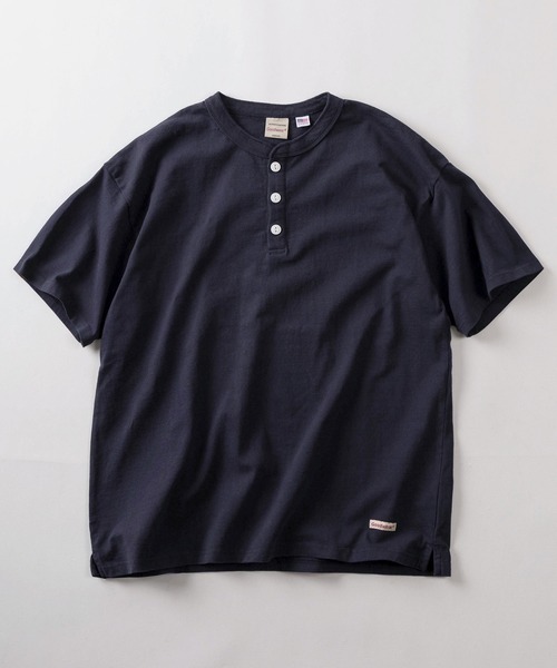 Goodwear(グッドウェア)の「【75】【Goodwear/グッドウェア】ヘビーウェイト USAコットン ヘンリーネック 半袖Tシャツ/ビッグシルエット/ピスネーム(Tシャツ/カットソー・メンズ・グレー/チャコールグレー/ブルー/ブラック/ホワイト/ダークグレー/ネイビー・L/XL/S/M)」の6枚目の写真