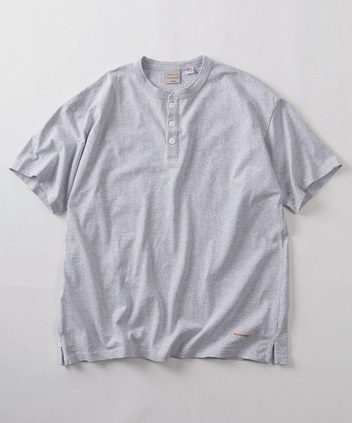 Goodwear(グッドウェア)の「【75】【Goodwear/グッドウェア】ヘビーウェイト USAコットン ヘンリーネック 半袖Tシャツ/ビッグシルエット/ピスネーム(Tシャツ/カットソー・メンズ・グレー/チャコールグレー/ブルー/ブラック/ホワイト/ダークグレー/ネイビー・L/XL/S/M)」の4枚目の写真