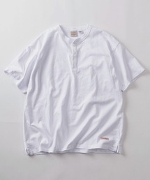 【75】【Goodwear/グッドウェア】ヘビーウェイト USAコットン ヘンリーネック 半袖Tシャツ/ビッグシルエット/ピスネーム
