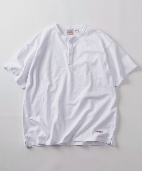 Goodwear(グッドウェア)の「【75】【Goodwear/グッドウェア】ヘビーウェイト USAコットン ヘンリーネック 半袖Tシャツ/ビッグシルエット/ピスネーム(Tシャツ/カットソー・メンズ・グレー/チャコールグレー/ブルー/ブラック/ホワイト/ダークグレー/ネイビー・L/XL/S/M)」の1枚目の写真
