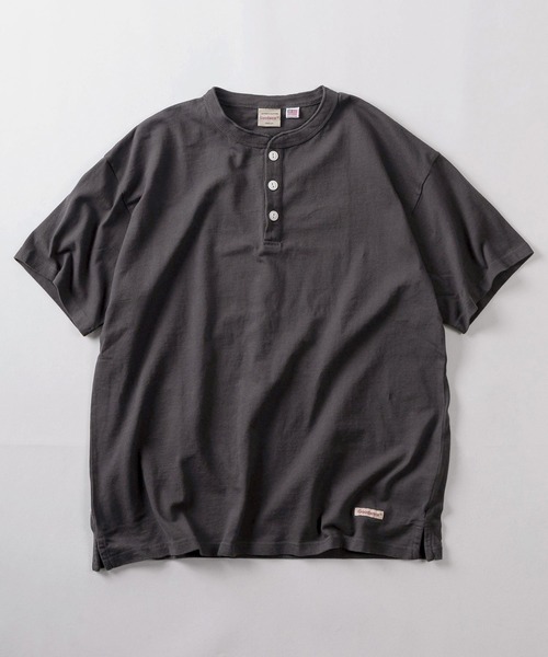 Goodwear(グッドウェア)の「【75】【Goodwear/グッドウェア】ヘビーウェイト USAコットン ヘンリーネック 半袖Tシャツ/ビッグシルエット/ピスネーム(Tシャツ/カットソー・メンズ・グレー/チャコールグレー/ブルー/ブラック/ホワイト/ダークグレー/ネイビー・L/XL/S/M)」の5枚目の写真