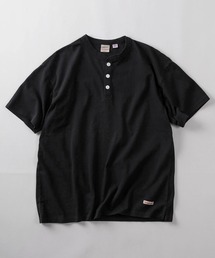 【75】【Goodwear/グッドウェア】ヘビーウェイト USAコットン ヘンリーネック 半袖Tシャツ/ビッグシルエット/ピスネーム