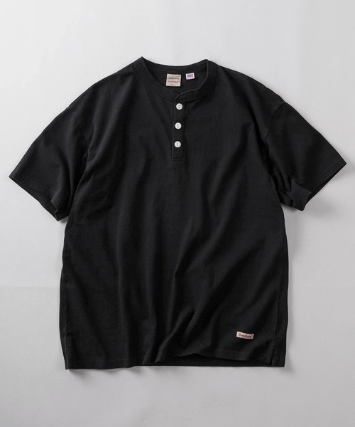 Goodwear(グッドウェア)の「【75】【Goodwear/グッドウェア】ヘビーウェイト USAコットン ヘンリーネック 半袖Tシャツ/ビッグシルエット/ピスネーム(Tシャツ/カットソー・メンズ・グレー/チャコールグレー/ブルー/ブラック/ホワイト/ダークグレー/ネイビー・L/XL/S/M)」の2枚目の写真