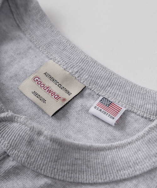 Goodwear(グッドウェア)の「【75】【Goodwear/グッドウェア】ヘビーウェイト USAコットン ヘンリーネック 半袖Tシャツ/ビッグシルエット/ピスネーム(Tシャツ/カットソー・メンズ・グレー/チャコールグレー/ブルー/ブラック/ホワイト/ダークグレー/ネイビー・L/XL/S/M)」の11枚目の写真