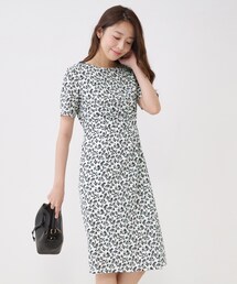 【手洗い可/日本製】タック入タイトワンピース
