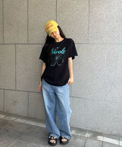 NICK&NICOLE(ニックアンドニコール)の「NICOLE BUTTERFLY SLEEVE TOP_BLACK MINT(Tシャツ/カットソー・レディース・その他・MEDIUM/LARGE)」の9枚目の写真