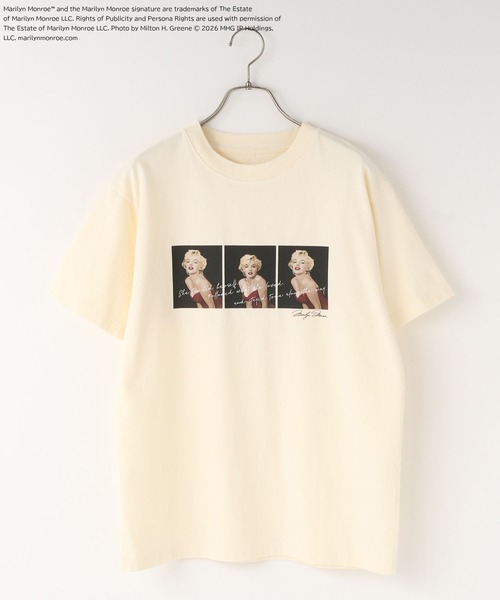 LOWRYS FARM(ローリーズファーム)の「Marilyn MonroeフォトTEE 666047(Tシャツ/カットソー・レディース・アイボリー/オフホワイト/ブラック/ライトブルー・FREE)」の3枚目の写真