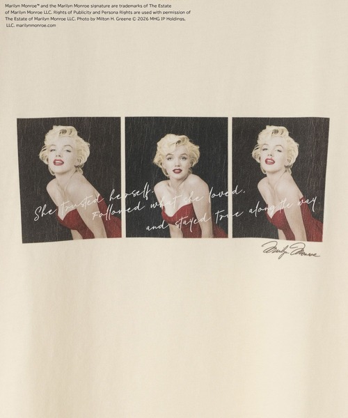 LOWRYS FARM(ローリーズファーム)の「Marilyn MonroeフォトTEE 666047(Tシャツ/カットソー・レディース・アイボリー/オフホワイト/ブラック/ライトブルー・FREE)」の12枚目の写真