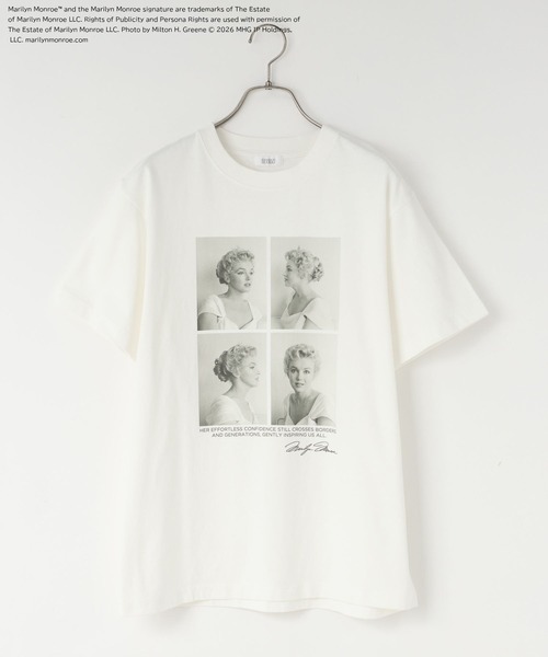 LOWRYS FARM(ローリーズファーム)の「Marilyn MonroeフォトTEE 666047(Tシャツ/カットソー・レディース・アイボリー/オフホワイト/ブラック/ライトブルー・FREE)」の5枚目の写真