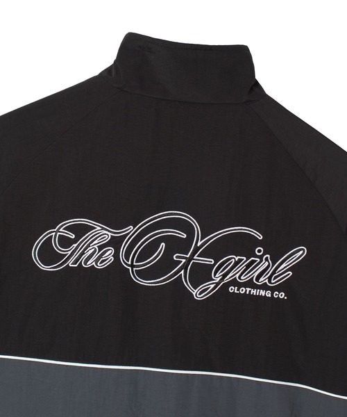 X-girl(エックスガール)の「2WAY SCRIPT LOGO TRACK JACKET(ブルゾン・レディース・ブラック/ベージュ/バーガンディー・S/M)」の11枚目の写真