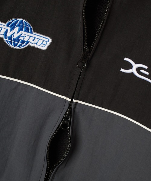X-girl(エックスガール)の「2WAY SCRIPT LOGO TRACK JACKET(ブルゾン・レディース・ブラック/ベージュ/バーガンディー・S/M)」の12枚目の写真