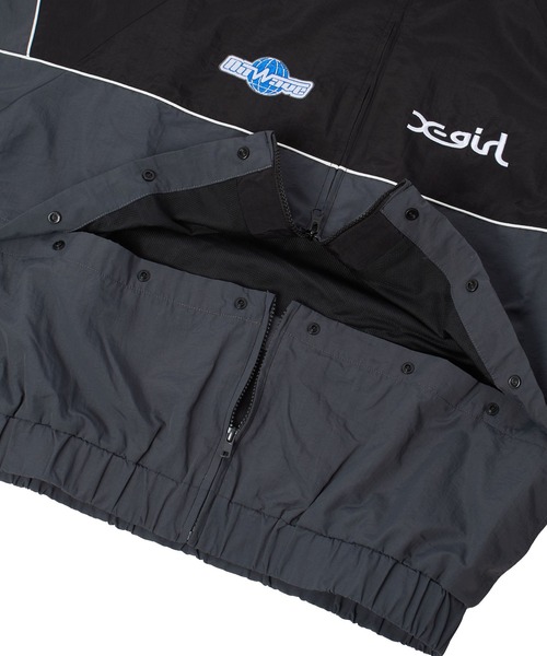 X-girl(エックスガール)の「2WAY SCRIPT LOGO TRACK JACKET(ブルゾン・レディース・ブラック/ベージュ/バーガンディー・S/M)」の13枚目の写真