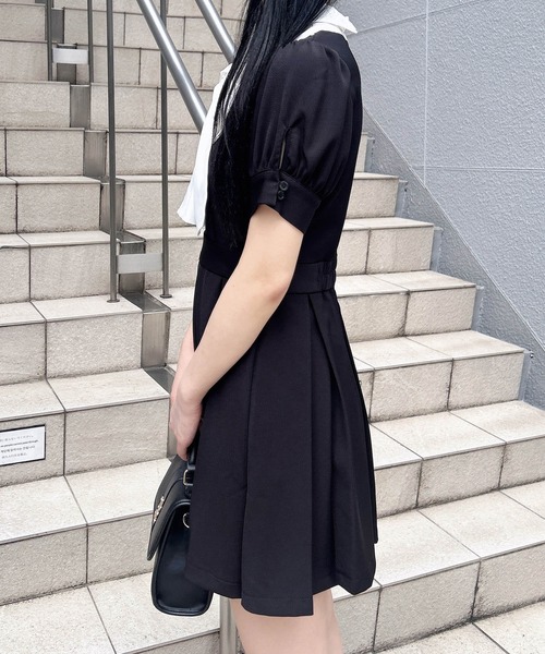INGNI（イング）の「シャツドッキングプリーツミニワンピース