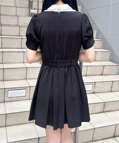 INGNI(イング)の「シャツドッキングプリーツミニワンピース(ワンピース・レディース・ホワイト×ブラック/ホワイト×グレー/ホワイト系7・M)」の17枚目の写真