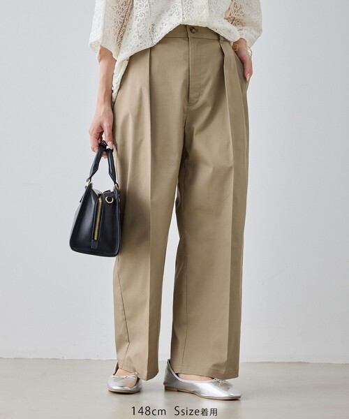 ROPE' PICNIC(ロペピクニック)の「【cahoさんコラボ】低身長・小柄さんサイズ ウエストタックチノパンツ(チノパンツ・レディース・ベージュ/カーキ・S/M)」の12枚目の写真