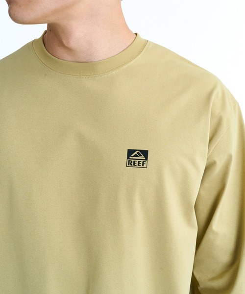 REEF（リーフ）の「REEF 1POINT LOGO RASH LS T 長袖ラッシュTシャツ / 別売りセットアップ対応【2026年春夏モデル】/リーフ水陸両用UVカットストレッチ長袖ロンT（Tシャツ/カットソー・メンズ・カーキ/ブラック/ホワイト・MEDIUM/LARGE/SMALL/X-LARGE）」の7枚目の写真