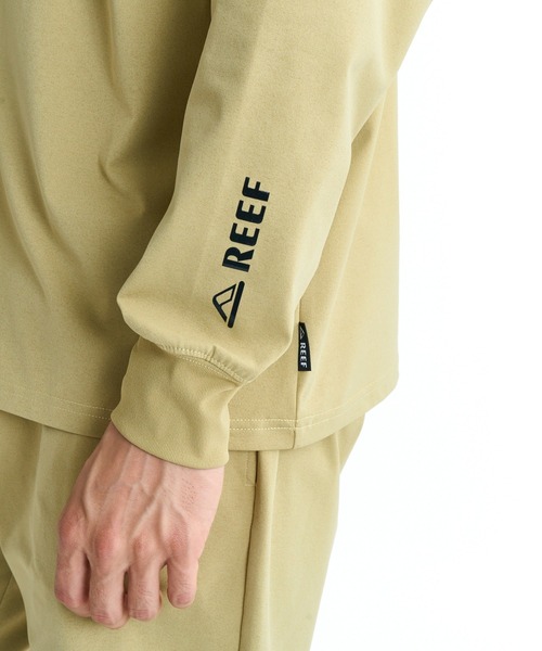 REEF（リーフ）の「REEF 1POINT LOGO RASH LS T 長袖ラッシュTシャツ / 別売りセットアップ対応【2026年春夏モデル】/リーフ水陸両用UVカットストレッチ長袖ロンT（Tシャツ/カットソー・メンズ・カーキ/ブラック/ホワイト・MEDIUM/LARGE/SMALL/X-LARGE）」の8枚目の写真