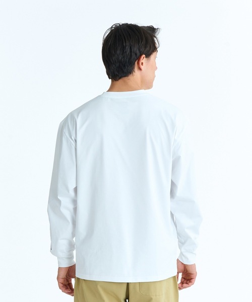 REEF（リーフ）の「REEF 1POINT LOGO RASH LS T 長袖ラッシュTシャツ / 別売りセットアップ対応【2026年春夏モデル】/リーフ水陸両用UVカットストレッチ長袖ロンT（Tシャツ/カットソー・メンズ・カーキ/ブラック/ホワイト・MEDIUM/LARGE/SMALL/X-LARGE）」の4枚目の写真