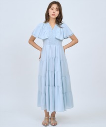 AND COUTURE（アンドクチュール）の「Vネック襟レースティアードワンピース（ワンピース）」