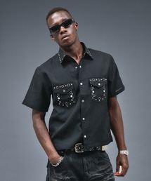 ANDER HUNK | Studs & Eyelet Design Sier Shirt / スタッズ&アイレットデザインシアーシャツ(シャツ/ブラウス)