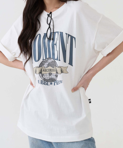BUBBLPIECE（バブルピース）の「[男女共用] モーメントピグメントTシャツ_ホワイト（Tシャツ/カットソー・レディース・その他・MEDIUM/LARGE）」の3枚目の写真