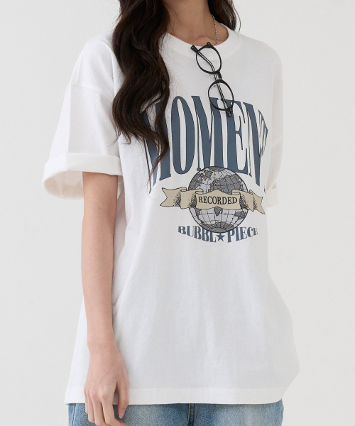 BUBBLPIECE（バブルピース）の「[男女共用] モーメントピグメントTシャツ_ホワイト（Tシャツ/カットソー・レディース・その他・MEDIUM/LARGE）」の5枚目の写真