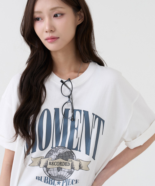 BUBBLPIECE（バブルピース）の「[男女共用] モーメントピグメントTシャツ_ホワイト（Tシャツ/カットソー・レディース・その他・MEDIUM/LARGE）」の6枚目の写真