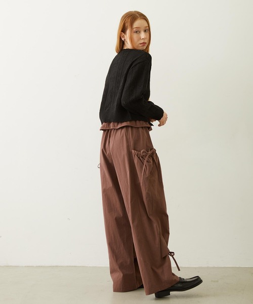 MILKFED.(ミルクフェド)の「CHERRY OPEN KNIT CARDIGAN(カーディガン/ボレロ・レディース・ホワイト/ブラック/ライトピンク・ONE SIZE)」の17枚目の写真