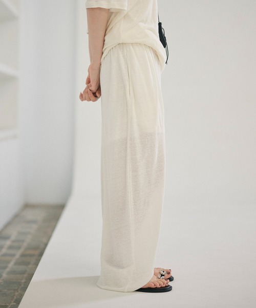 LAULEN(ローレン)の「gathered wide easy pants /ギャザーワイドイージーパンツ(その他パンツ・レディース・カーキ/ホワイト・FREE)」の15枚目の写真