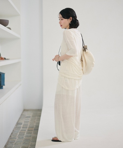 LAULEN(ローレン)の「gathered wide easy pants /ギャザーワイドイージーパンツ(その他パンツ・レディース・カーキ/ホワイト・FREE)」の19枚目の写真