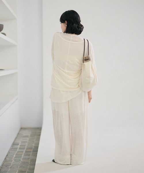 LAULEN(ローレン)の「gathered wide easy pants /ギャザーワイドイージーパンツ(その他パンツ・レディース・カーキ/ホワイト・FREE)」の20枚目の写真