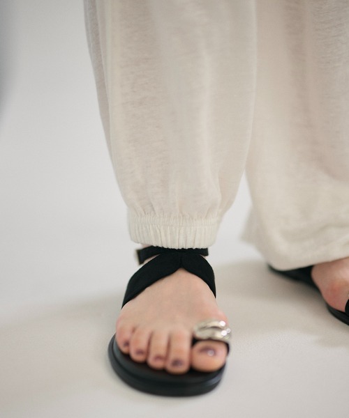 LAULEN(ローレン)の「gathered wide easy pants /ギャザーワイドイージーパンツ(その他パンツ・レディース・カーキ/ホワイト・FREE)」の22枚目の写真