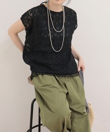 fredy emue | レースレイヤードフレンチプルオーバー(Tシャツ/カットソー)