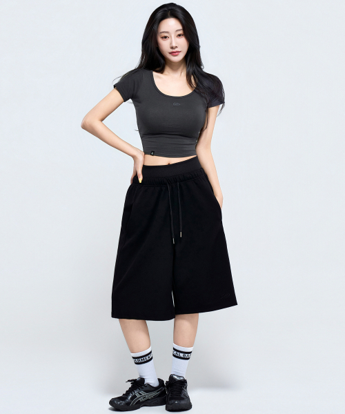 PHYSICAL GARMENTS（フィジカルガーメンツ）の「P5071 ウィメンズレイヤードバermudaパンツ [3COLOR]（その他パンツ・レディース・グレー/ブラック/アイボリー・MEDIUM/SMALL）」の8枚目の写真
