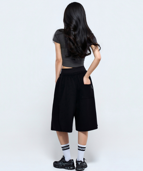 PHYSICAL GARMENTS（フィジカルガーメンツ）の「P5071 ウィメンズレイヤードバermudaパンツ [3COLOR]（その他パンツ・レディース・グレー/ブラック/アイボリー・MEDIUM/SMALL）」の5枚目の写真