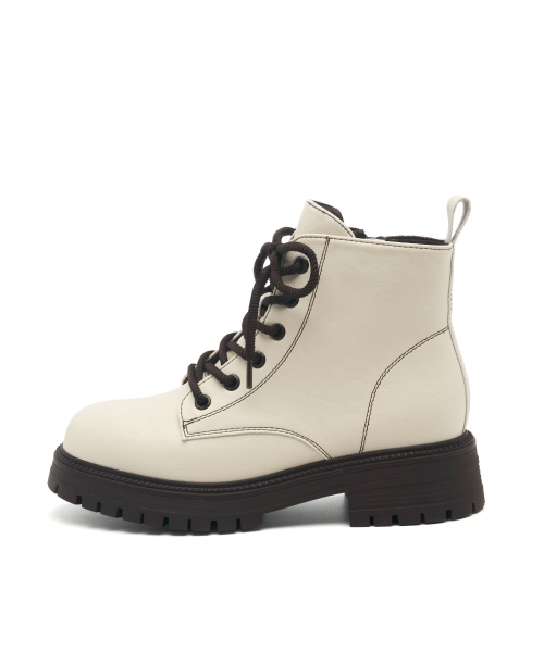 SPUR(シュプール)の「Etre Race Up Walker Boots ワーカーブーツ5CM -VA9057 (2カラー)(ブーツ・レディース・アイボリー/ブラック・23cm/23.5cm/24cm/24.5cm/25cm)」の5枚目の写真